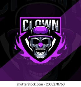 Clown mascot logo template design