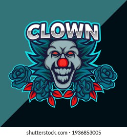 Clown Mascot Logo Template Esport Team Stock Vector (Royalty Free ...