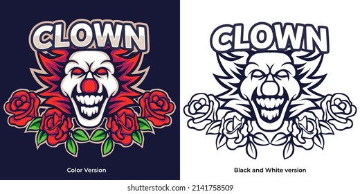clown mascot logo vector design