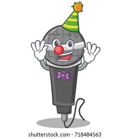 Clown microphone cartoon character design