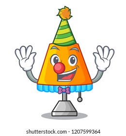 Clown modern table lamp isolated on mascot