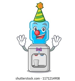 Clown modern water cooler isolated on mascot