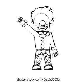 clown with no eyes cartoon icon image 