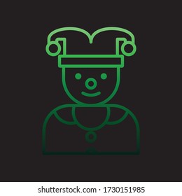 clown nolan icon. Simple thin line, outline vector of Carnival and amusement icons for ui and ux, website or mobile application