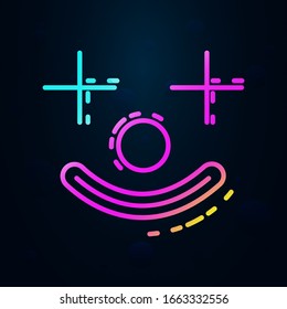 clown in nolan style icon. Simple thin line, outline vector of birthday icons for ui and ux, website or mobile application