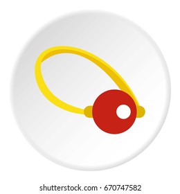 Clown nose icon in flat circle isolated vector illustration for web