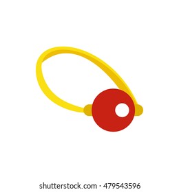 Clown nose icon in flat style isolated on white background. Joke symbol vector illustration
