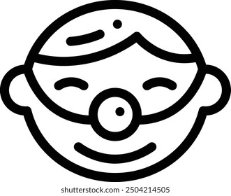 clown nose icon. Thin Linear Style Design Isolated On White Background