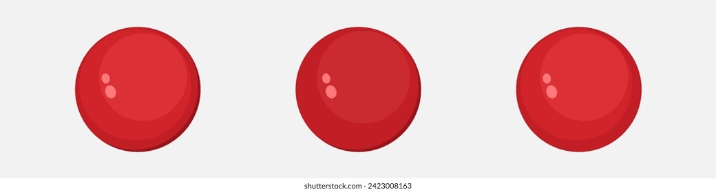 Clown nose set. Red sphere. Red Nose Day Greeting	
