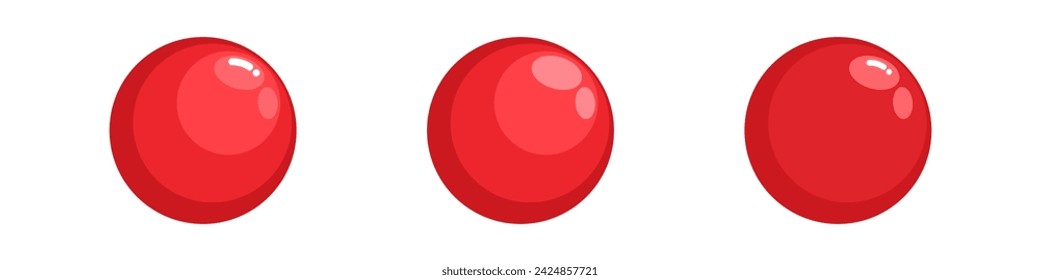 Clown nose set. Red sphere. Red Nose Day Greeting