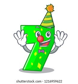 Clown number seven isolated on the mascot