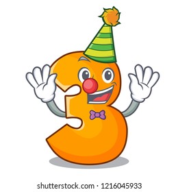 Clown number three isolated on the mascot