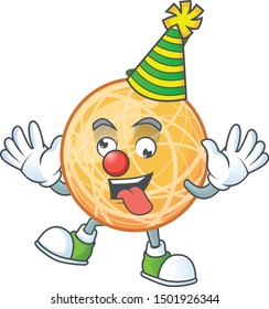 Clown object cantaloupe fruit for mascot character
