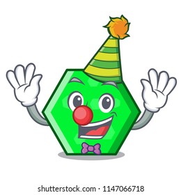 Clown octagon mascot cartoon style Clown octagon mascot cartoon style