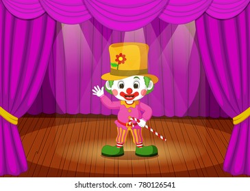 clown on stage