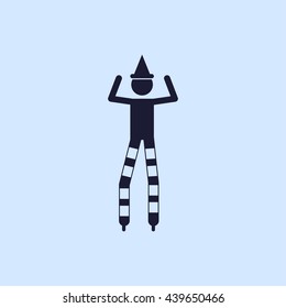 clown on stilts icon