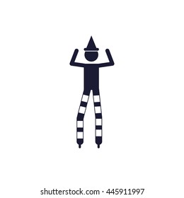 clown on stilts icon