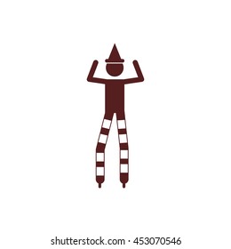 clown on stilts icon