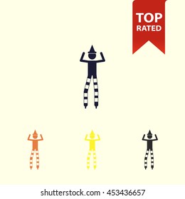 clown on stilts icon