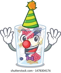 Clown parfait isolated with in the cartoon