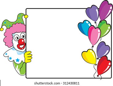 clown with party background