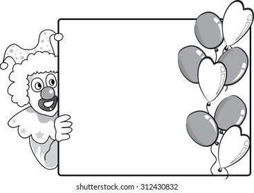 clown with party background