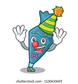 Clown pastrybag mascot cartoon style vector illustration