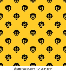 Clown pattern seamless vector repeat geometric yellow for any design