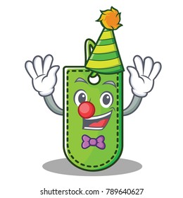 Clown price tag mascot cartoon