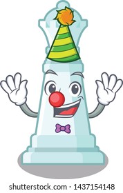 Clown queen chess on a cartoon chair
