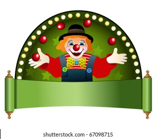 Clown with red balls