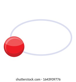 Clown red nose icon. Isometric of clown red nose vector icon for web design isolated on white background