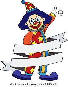 Un payaso y un logotipo de la cinta