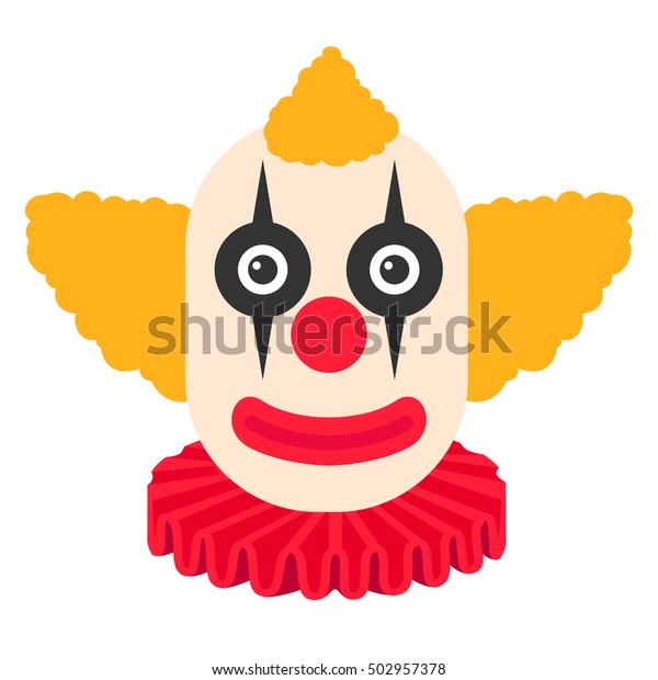 Clown Scary Vector Cartoon Orange Hair Stock Vector Royalty Free