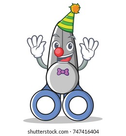 Clown scissor character cartoon style