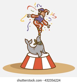 Clown and Seal Juggling