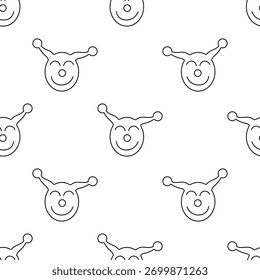 padrão sem costura palhaço isolado no fundo transparente.