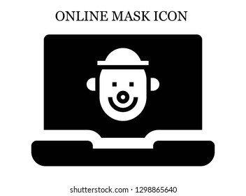 Clown search icon. Editable Clown search icon for web or mobile.