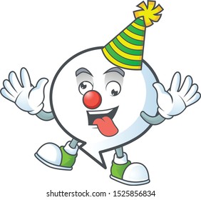 Clown shape circle bubble for text icon.