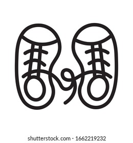 clown shoes april fools day line style vector illustration design