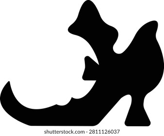 Clown Shoes Vector Icon, Whimsical Footwear , Fun Character Boots, performing tricks with balloons unicycles and juggling props, Circus discipline icons depicting aerial and acrobatic acts design