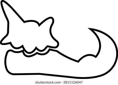 Clown Shoes Vector Icon, Whimsical Footwear , Fun Character Boots, performing tricks with balloons unicycles and juggling props, Circus discipline icons depicting aerial and acrobatic acts design