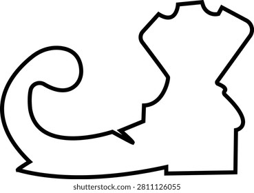 Clown Shoes Vector Icon, Whimsical Footwear , Fun Character Boots, performing tricks with balloons unicycles and juggling props, Circus discipline icons depicting aerial and acrobatic acts design