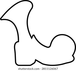 Clown Shoes Vector Icon, Whimsical Footwear , Fun Character Boots, performing tricks with balloons unicycles and juggling props, Circus discipline icons depicting aerial and acrobatic acts design