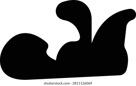 Clown Shoes Vector Icon, Whimsical Footwear , Fun Character Boots, performing tricks with balloons unicycles and juggling props, Circus discipline icons depicting aerial and acrobatic acts design