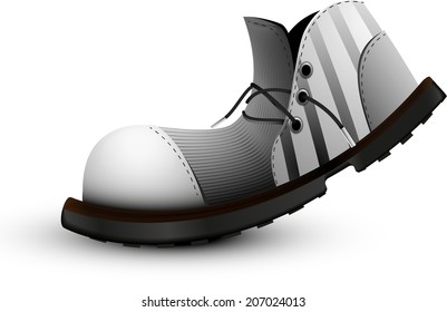 clown shoes vector illustration abstract background with shadow eps 10 / clown shoes old