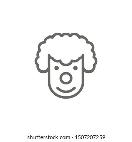 Clown, show icon. Element of theater icon. Thin line icon