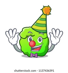 Clown shrub mascot cartoon style
