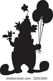 Clown Silhouette - Vector