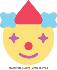 Clown single vector line icon